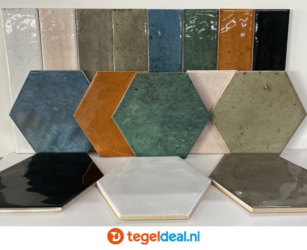 wandtegels Ribesalbes, Hope OLIVE glans, 6x25 cm; Groene glanzende